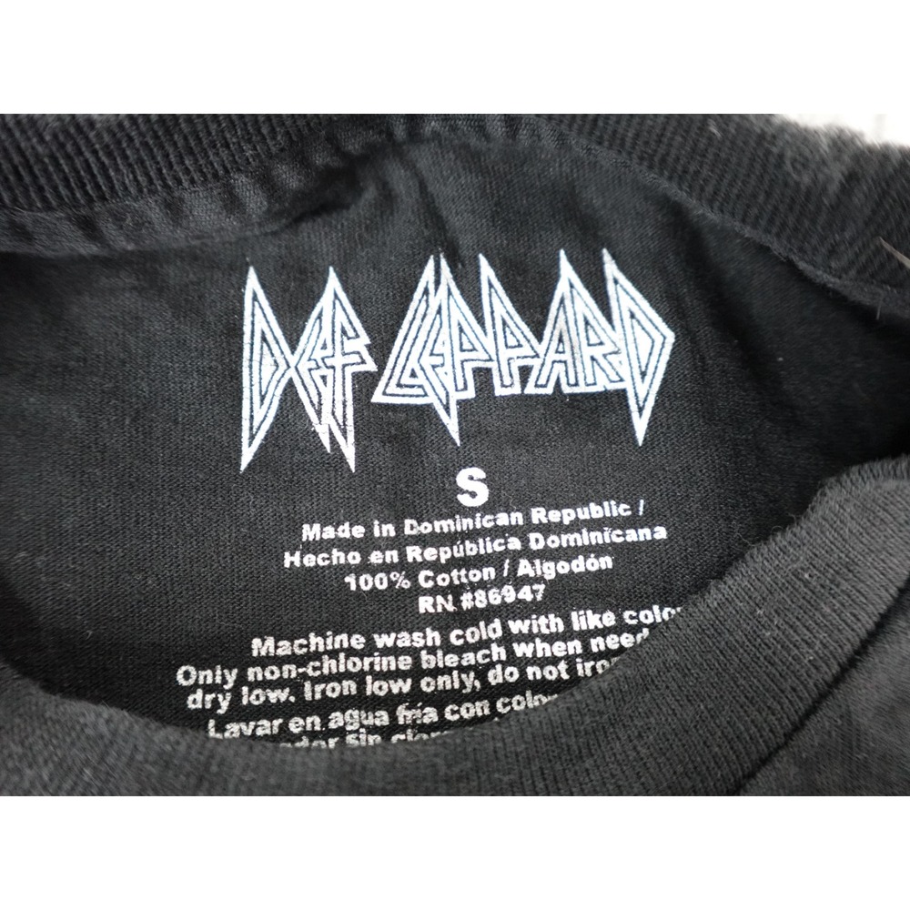Def Leppard‎ Leopard Lightning Bolt Graphic T Shirt Black Size Small - Picture 2 of 6